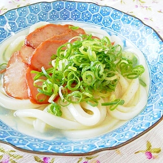 焼豚葱まみれの鶏ガラスープ冷やしうどん